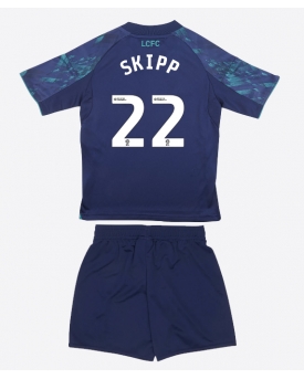 Billige Fotballdrakt Leicester City Oliver Skipp #22 Replika Bortedraktsett Barn 2025-26 Kortermet (med bukser)